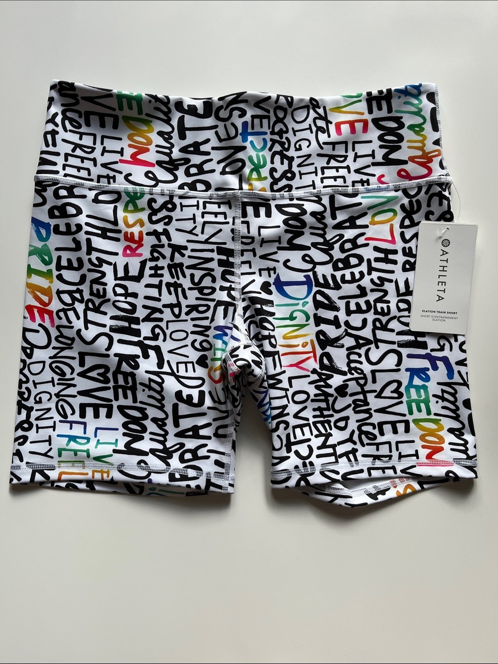 Athleta Pride Elation 7” Bike Short NWT